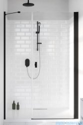 Radaway Nes 8 Black Dws I drzwi wnękowe 100cm W2 prawe czarny mat szkło przejrzyste 10078090-54-01R/10078112-01-01