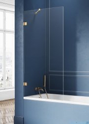 New Trendy Avexa Gold parawan nawannowy z wspornikiem skośnym 70x150 cm przejrzyste EXK-2006