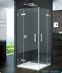SanSwiss Pur PUE2 Wejście narożne 2-częściowe 75-120cm profil chrom szkło Pas satynowy Lewe PUE2GSM21051