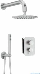 Deante SILIA Zestaw prysznicowy podtynkowy z BOXem mieszaczowym z głowicą prysznicową stal szczotkowana BXYYFQSM