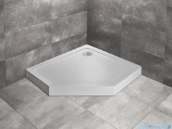 Radaway Doros Pt E Compact Stone brodzik pięciokątny 100x80x11,5cm prawy biały SDRPTP1080-05-04SR