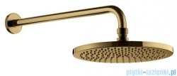 Omnires SlimLine AIR Deszczownica mosiężna 1-funkcyjna ø 25 cm z ramieniem złoto szczotkowane WGSET1GLB