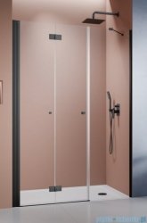 Radaway Nes Black DWSB drzwi wnękowe 100cm W1 lewe czarny mat szkło przejrzyste 10044750-54-01L/10045250-01-01