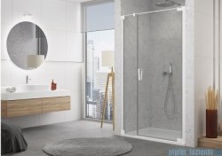 SanSwiss Cadura White Line drzwi wahadłowe 110cm jednoczęściowe prawe z polem stałym biały mat CA31CD1100907
