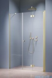 Radaway Nes Brushed Light Gold DWSB Drzwi wnękowe 110cm W3 prawe szczotkowane jasne złoto szkło przejrzyste 10044650-98-01R/10045450-01-01