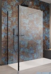 Radaway Modo New Black IV kabina Walk-in 110x70 czarny mat/szkło przejrzyste 389614-54-01/389074-54-01