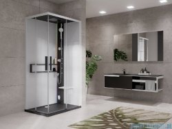 Novellini Glax 2 2.0 kabina masażowo-parowa 100x80 prawa czarna G22A108DM5-1HU