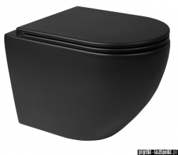 Oltens Hamnes miska WC wisząca PureRim czarny mat z powłoką SmartClean 42513300