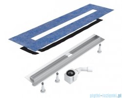 Schedpol Slim Lux odpływ liniowy z maskownicą Steel Slim 90x3,5x9,5cm OLSL90/SLX