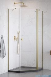 Radaway Nes Brushed Gold Ptj kabina pięciokątna 100x90cm prawa złoto szczotkowane 10052000-99-01R/10052700-99-01