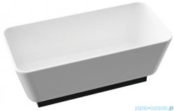 Marmorin Balta wanna wolnostojąca z czarnym panelem 155x74 cm biały połysk PW0090315500000003