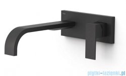 Tres CUADRO Bateria umywalkowa podtynkowa czarny mat 00630012NM
