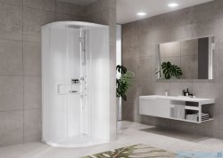 Novellini Glax 2 2.0 kabina z hydromasażem 90x90 total biała G22R99T1-1UU
