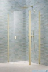 Radaway Nes Brushed Light Gold Ptj kabina pięciokątna 80x80cm prawa szczotkowane jasne złoto 10052000-98-01R/10052500-98-01