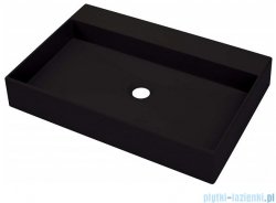 Deante Correo Nero umywalka nablatowa granitowa 60x40 cm czarny mat CQR NU6S