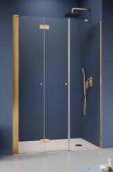 Radaway Nes Gold DWSB drzwi wnękowe 140cm W4 lewe złoty połysk szkło przejrzyste 10044850-09-01L/10045550-01-01