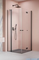 Radaway Nes Brushed GunMetal KDD B / KDD II kabina 90x90cm prawa szczotkowany grafit przejrzyste 10024090-92-01R/10016090-92-01L