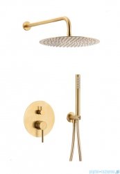 KFA MOZA BRUSHED GOLD podtynkowy zestaw prysznicowy z baterią 3 funkcyjną złoty szczotkowany 5039-501-31