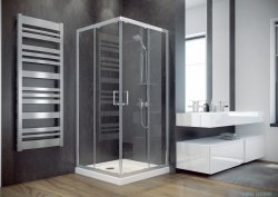 Besco Modern kabina kwadratowa z brodzikiem 90x90cm przejrzyste MK-90-185-C/#BAA-90-K