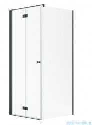 Radaway Nes Kdj B Brushed GunMetal kabina 100x80cm lewa szczotkowany grafit 10025100-92-01L/10039080-01-01