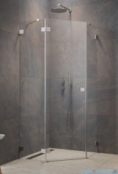 Radaway Essenza Ptj Brushed Nickel kabina pięciokątna 100x90cm lewa szczotkowany nikiel 1385010-91-01L/1385057-01-01