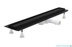 Schedpol Schedline Regular Line odpływ liniowy z maskownicą Plate Czarny Mat do zabudowy płytkami 80x8cm SOLPLC-80080