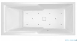 Riho Still Shower LED wanna prostokątna Riho Fall napełnianie przez przelew z oświetleniem 180x80cm z hydromasażem Air lewa B103019005