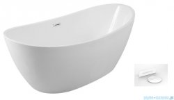Besco Ayla wanna 170x80cm wolnostojąca z syfonem i przelewem BIAŁYM #WAS-170-ABI