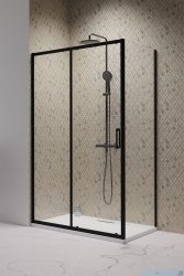 Radaway Premium Pro Black Kdj kabina 150x70cm lewa czarny mat/szkło przejrzyste 1015150-54-01L/1016070-54-01