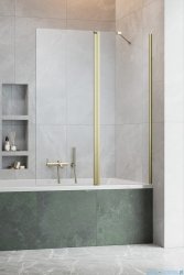 Radaway Nes Pnd II Brushed Gold parawan nawannowy 110cm prawy szczotkowane złoto 10009110-99-01R
