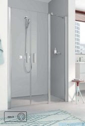 Kermi Pega drzwi wahadłowe 2-skrzydłowe z jednym polem stałym 130 cm lewe przejrzyste PEPFL13020VPK