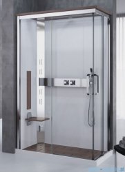 Novellini Nexis kabina prysznicowa z hydromasażem 120x80 Lewa wenge NEXA129SM5-1KV