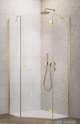 Radaway Essenza Gold Ptj kabina pięciokątna 100x100cm prawa szkło przejrzyste 1385010-09-01R/1385051-01-01