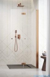 Radaway Nes 6 Brushed Copper KDD B kabina walk-in 100cm prawa szczotkowana miedź szkło przejrzyste 10024100-93-01R