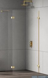 New Trendy Eventa Gold Shine kabina walk-in 60x200 cm jednoelementowa z dodatkową ścianką przejrzyste Złoty połysk EXK-4849