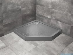 Radaway Doros Pt E Compact Stone brodzik pięciokątny 90x80x11,5cm lewy antracyt SDRPTP9080-05-64SL