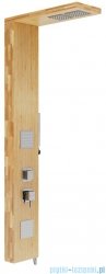 Corsan Basti panel prysznicowy z mieszaczem chrom drewno bambusowe B-002MCH