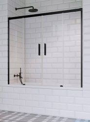 Radaway Idea Black Pn Dwd parawan nawannowy 180cm czarny mat/szkło przejrzyste 10004180-54-01