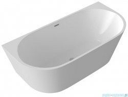Massi Wall 170 wanna wolnostojąca przyścienna z przelewem 170x80 cm biała + syfon MSWA-6815B170P