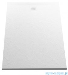 New Trendy Mori brodzik konglomeratowy prostokątny 120x90x3 cm biały B-0436