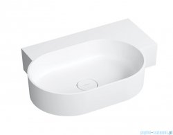 Omnires Ovo M+ umywalka nablatowa/wisząca prawa 66x44 cm biały mat OVO645UWPBM