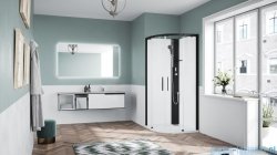 Novellini Glax 1 2.0 kabina standard 90x90 czarna G21R99T-1HH