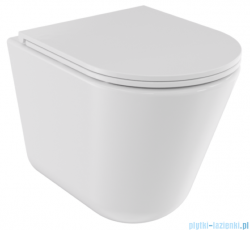 Besco Laax Ergo White miska WC wisząca + deska wolnoopadająca Laax White biały połysk #ZLAE-B-DLB