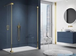 SanSwiss Cadura Gold Line kabina Walk in 100cm prawa ze ścianką ruchomą  CADUOD1001207