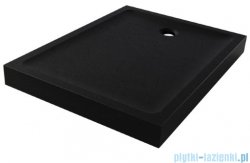 New Trendy Mild Stone Brodzik akrylowy prostokątny 80x120x11,5 cm czarny B-0572