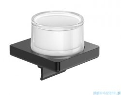 Roca Tempo dozownik szklany ścienny Brushed Titanium Black z odporną powłoką Everlux A817037NM0