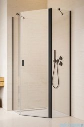 Radaway Nes Black Ptj kabina pięciokątna 80x100cm prawa czarny mat/szkło przejrzyste 10052000-54-01R/10052400-54-01