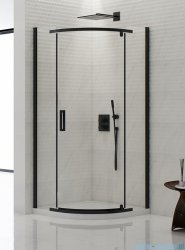 New Trendy New Komfort Black kabina półokrągła R55 90x90x195 cm przejrzyste K-0469