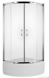 Deante Funkia kabina półokrągła niska 90x90x170 cm szkło mrożone KYP 653K