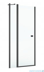Roca Capital drzwi prysznicowe CZARNY MAT 80x200cm przejrzyste AM4608016M